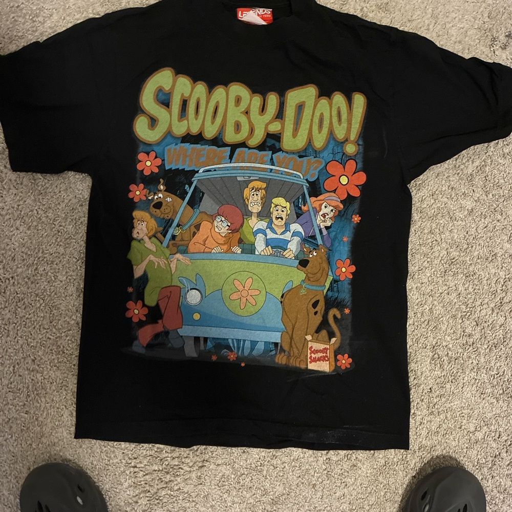 Black Short Sleeve Scooby-Doo Graphic Tee
